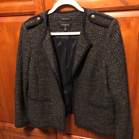 Talbots Jackets & Coats Talbots Military Style Black Jacket 4p Poshmark